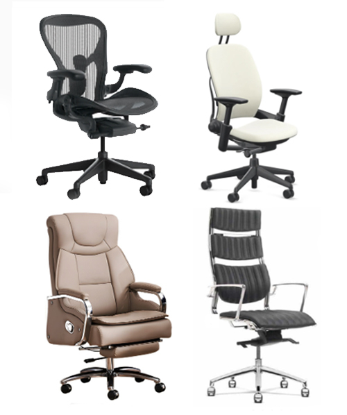 The Herman Miller Aeron Chair, The Leap Chair, Litfad Executive Chair, and Laporta Executive Chair.