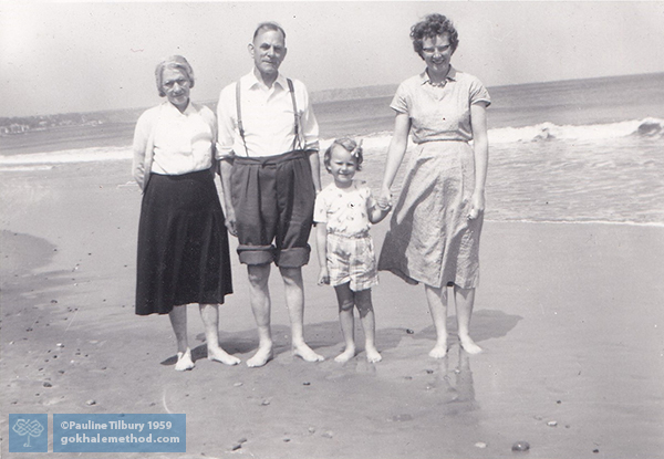 Pauline Tilbury, 5, Filey Beach, England, June 1959