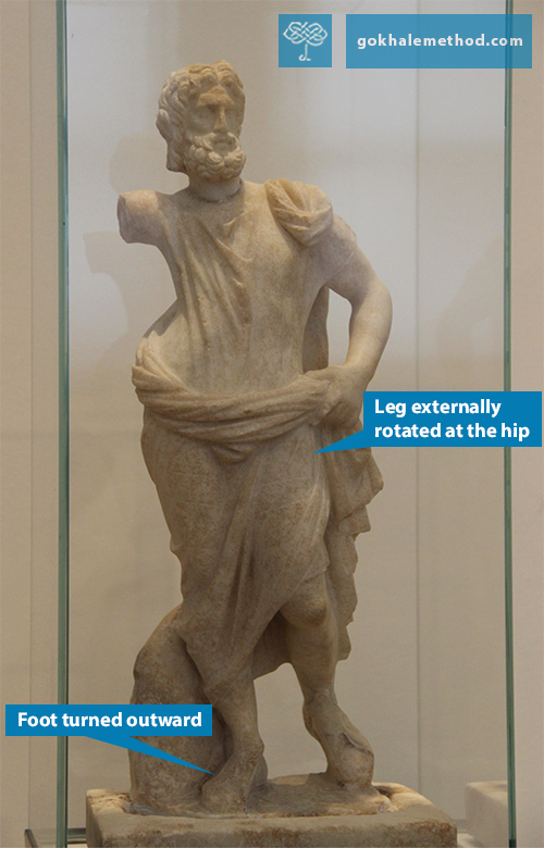 Marble Statue of Serapis, Greece, 2nd Century BCE, showing foot turnout